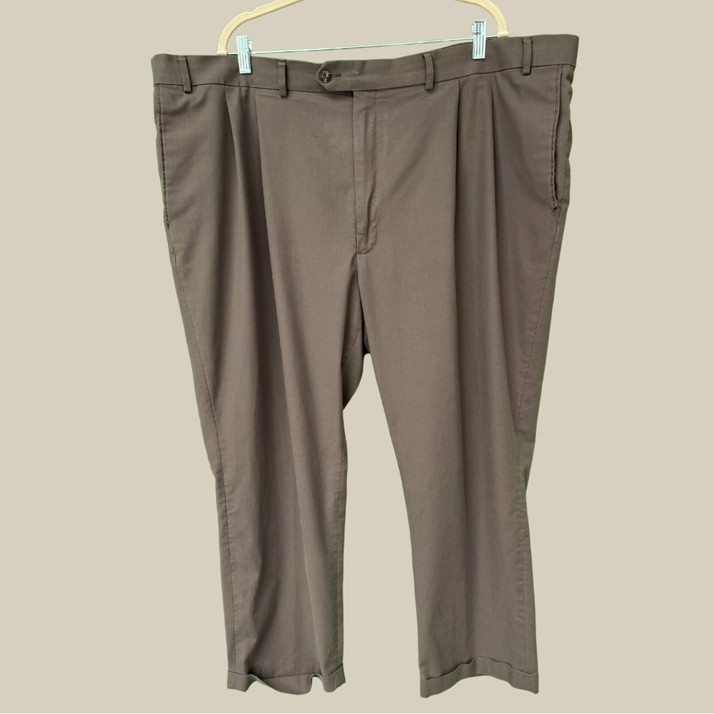 Roundtree and Yorke TravelSmart Dress Pants. Mocha. 46 x 29